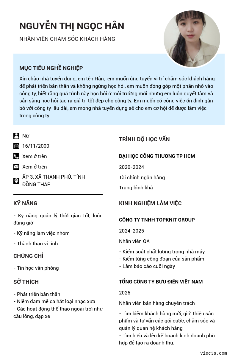 CV ứng viên