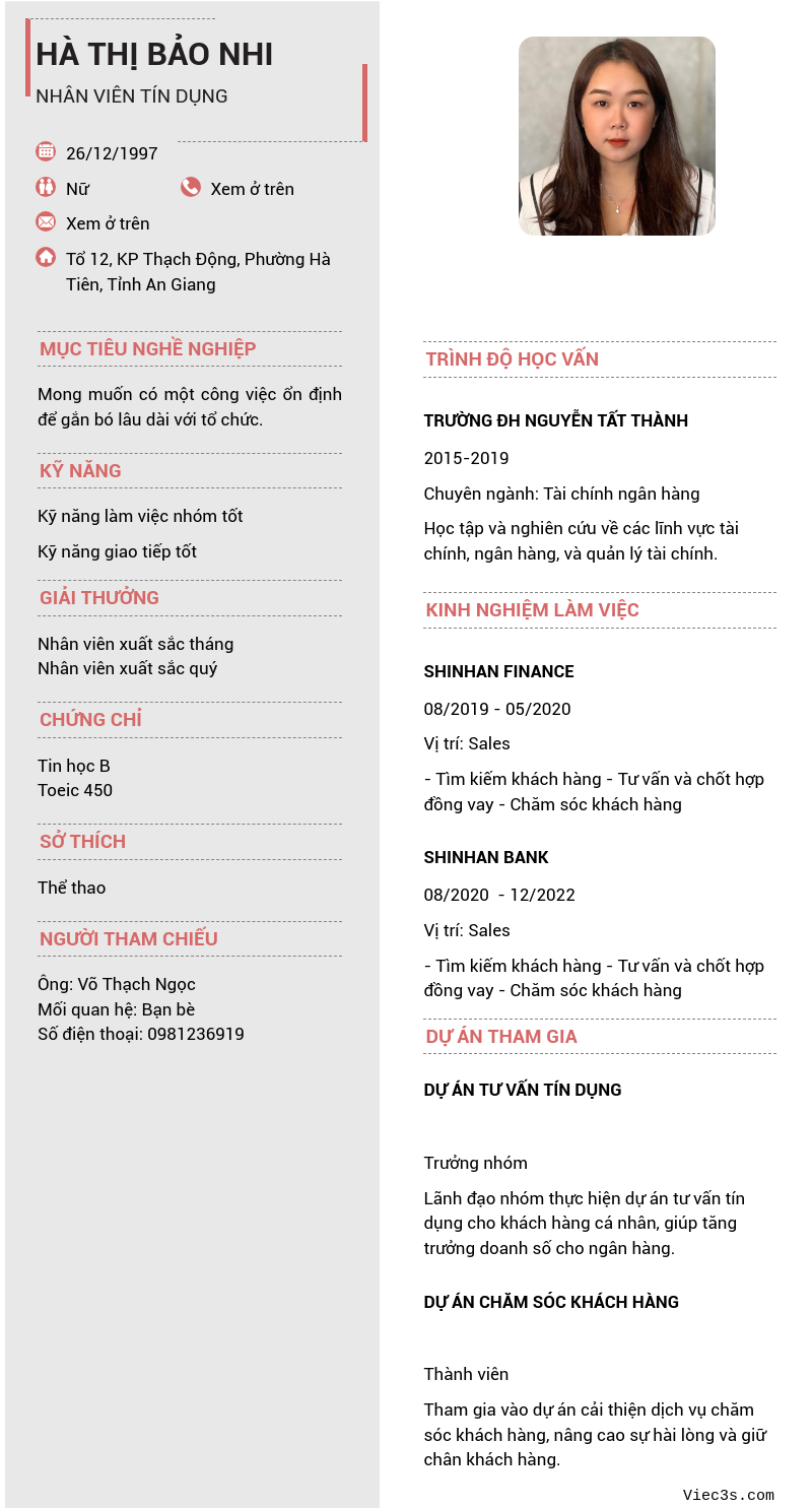 CV ứng viên