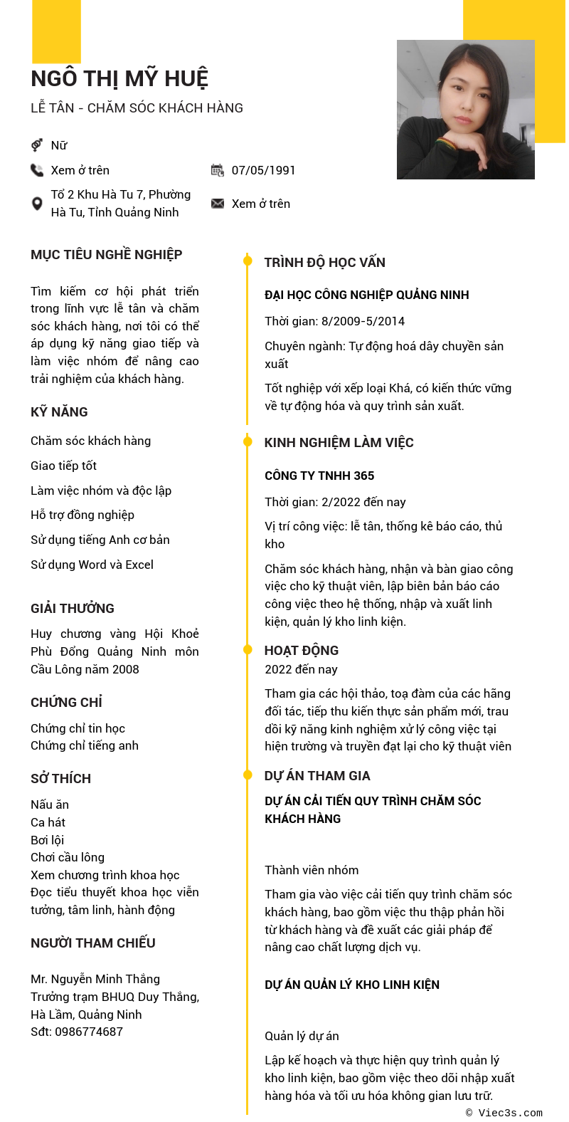CV ứng viên