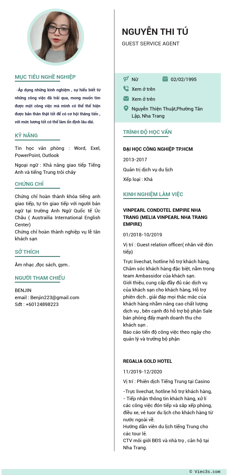 CV ứng viên