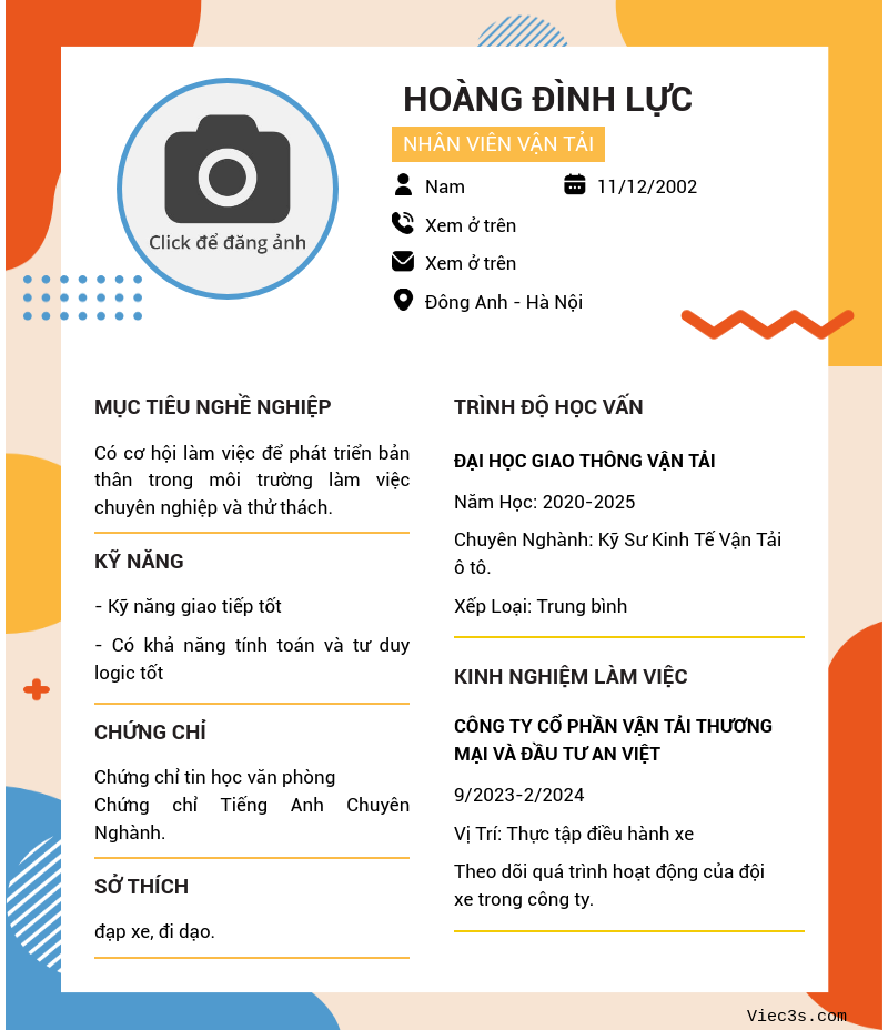 CV ứng viên