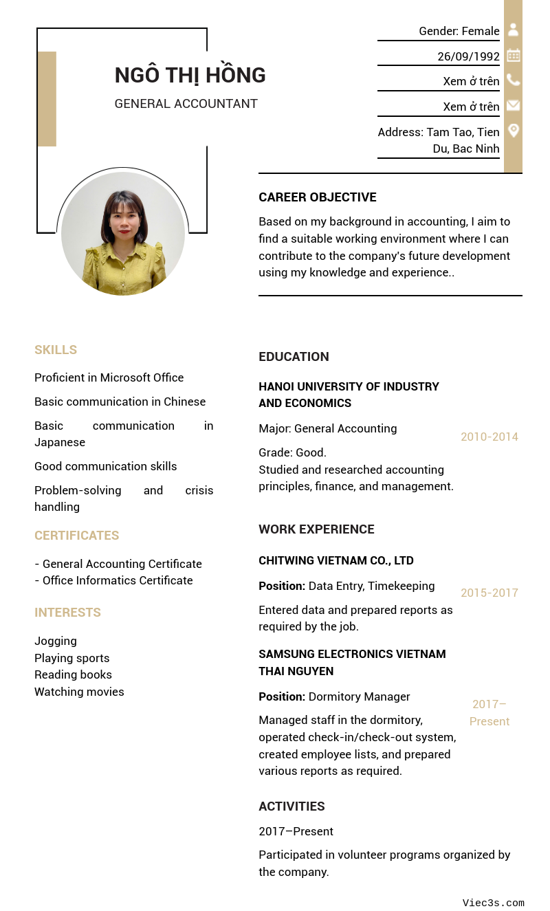 CV ứng viên
