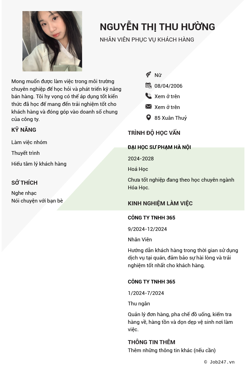 CV ứng viên