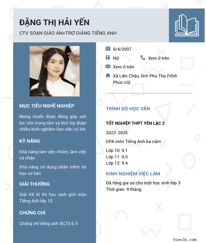 CV ứng viên
