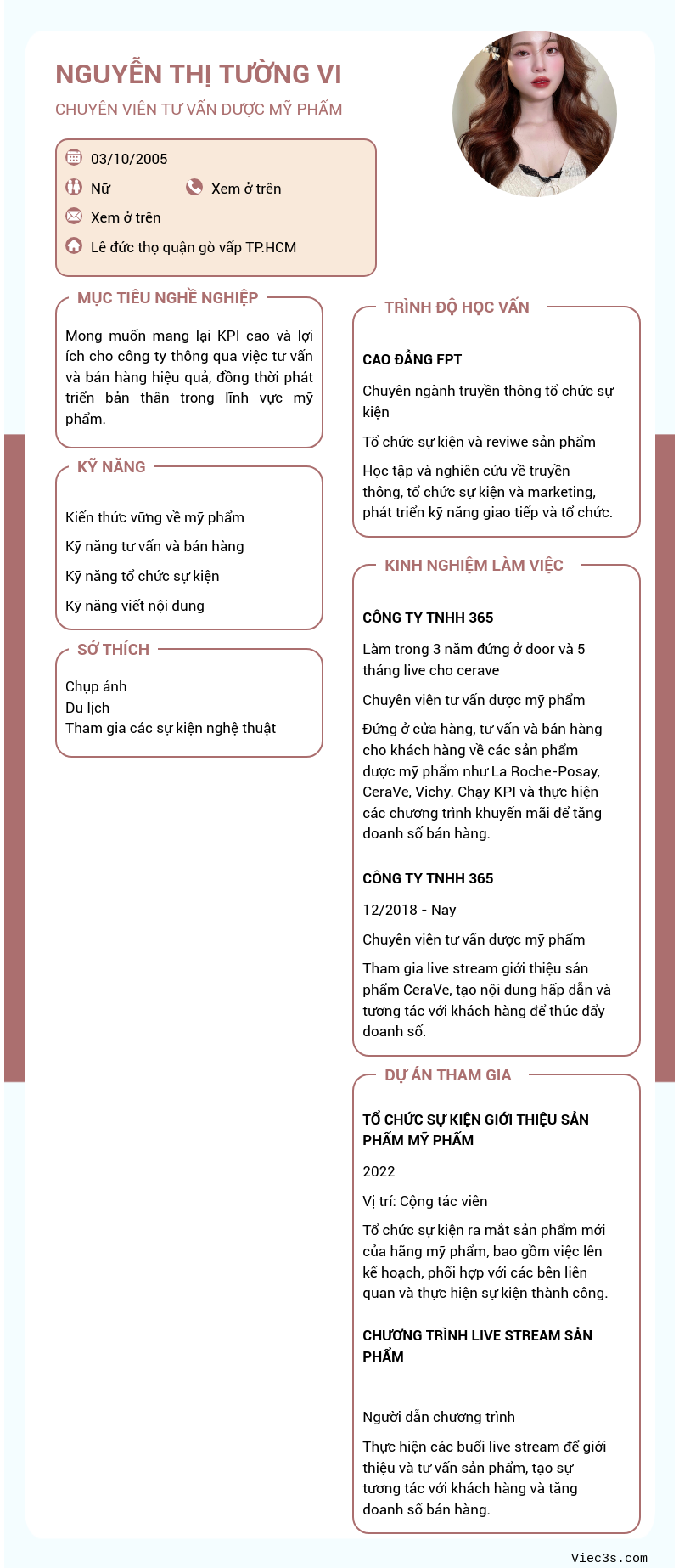 CV ứng viên
