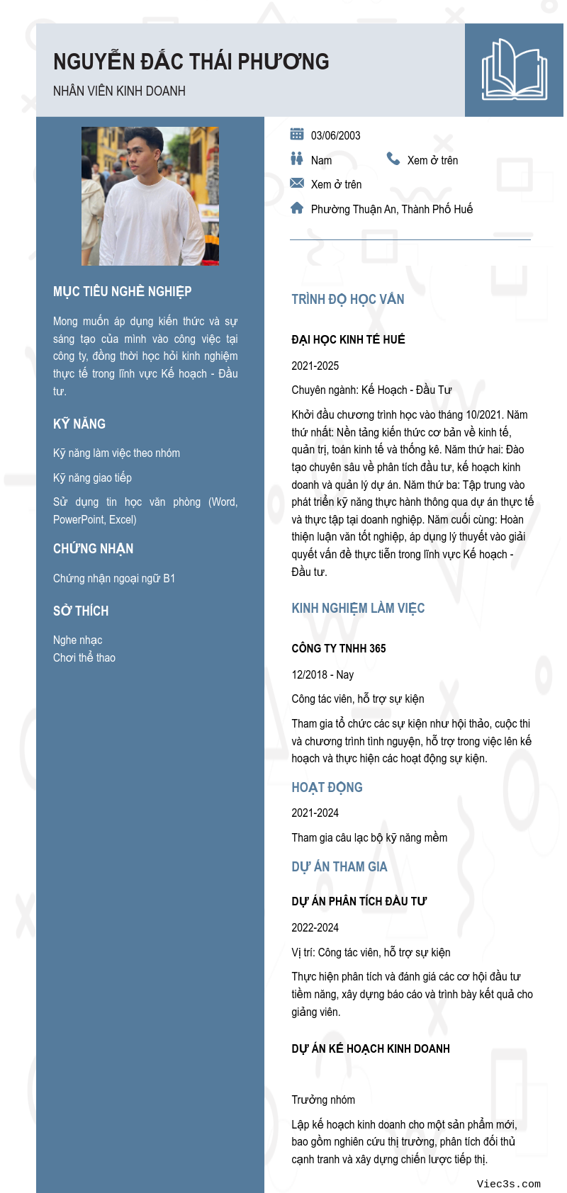 CV ứng viên