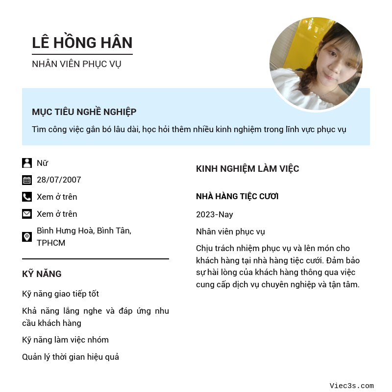 CV ứng viên
