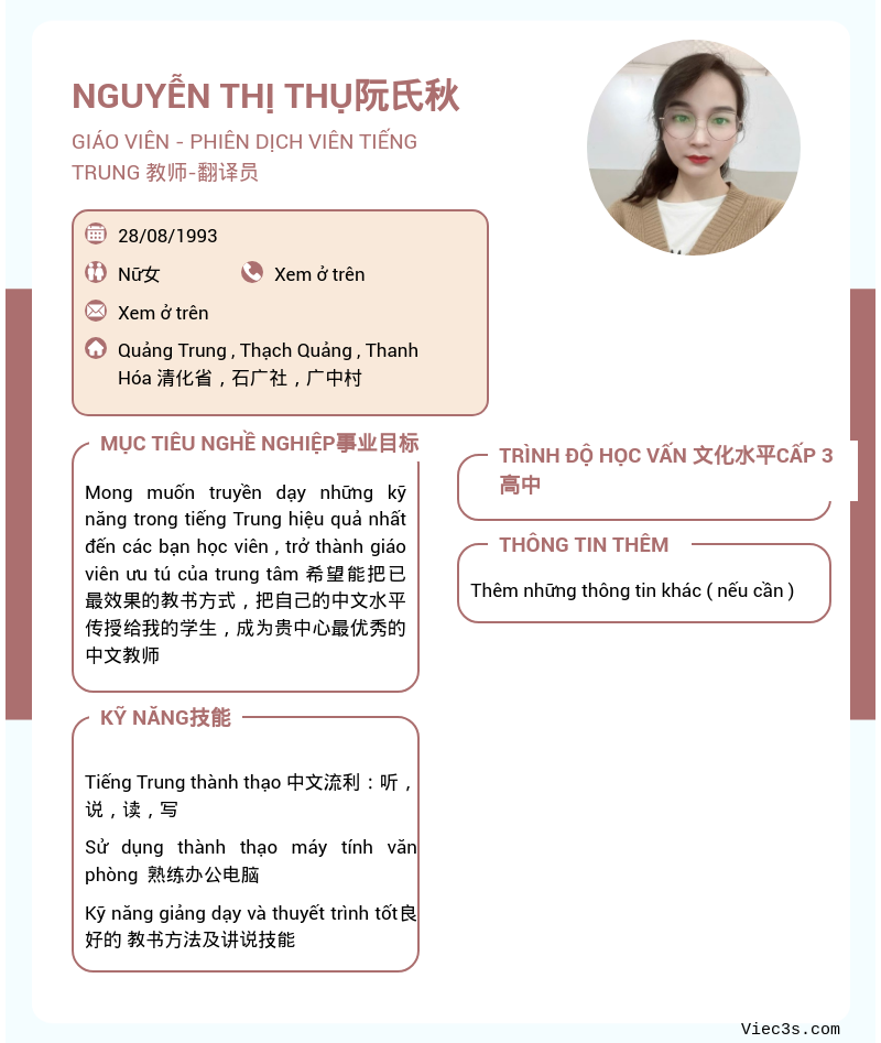 CV ứng viên