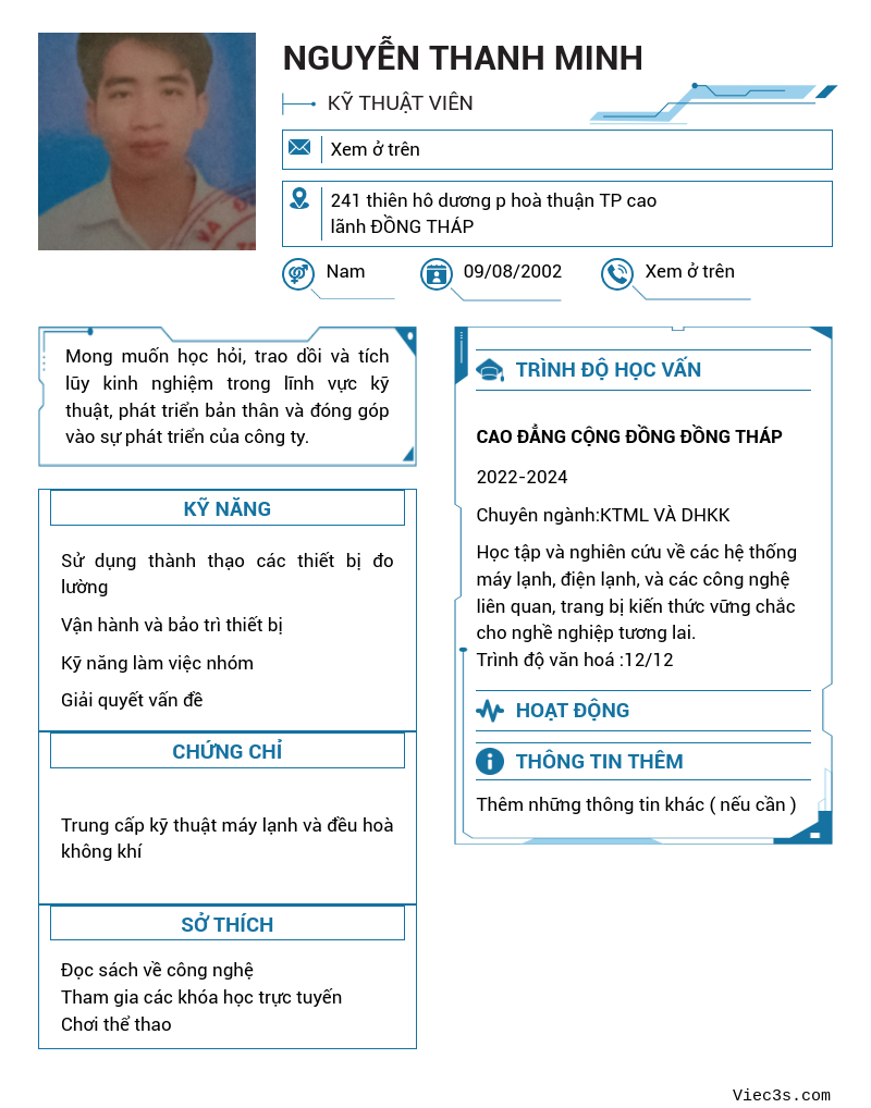 CV ứng viên