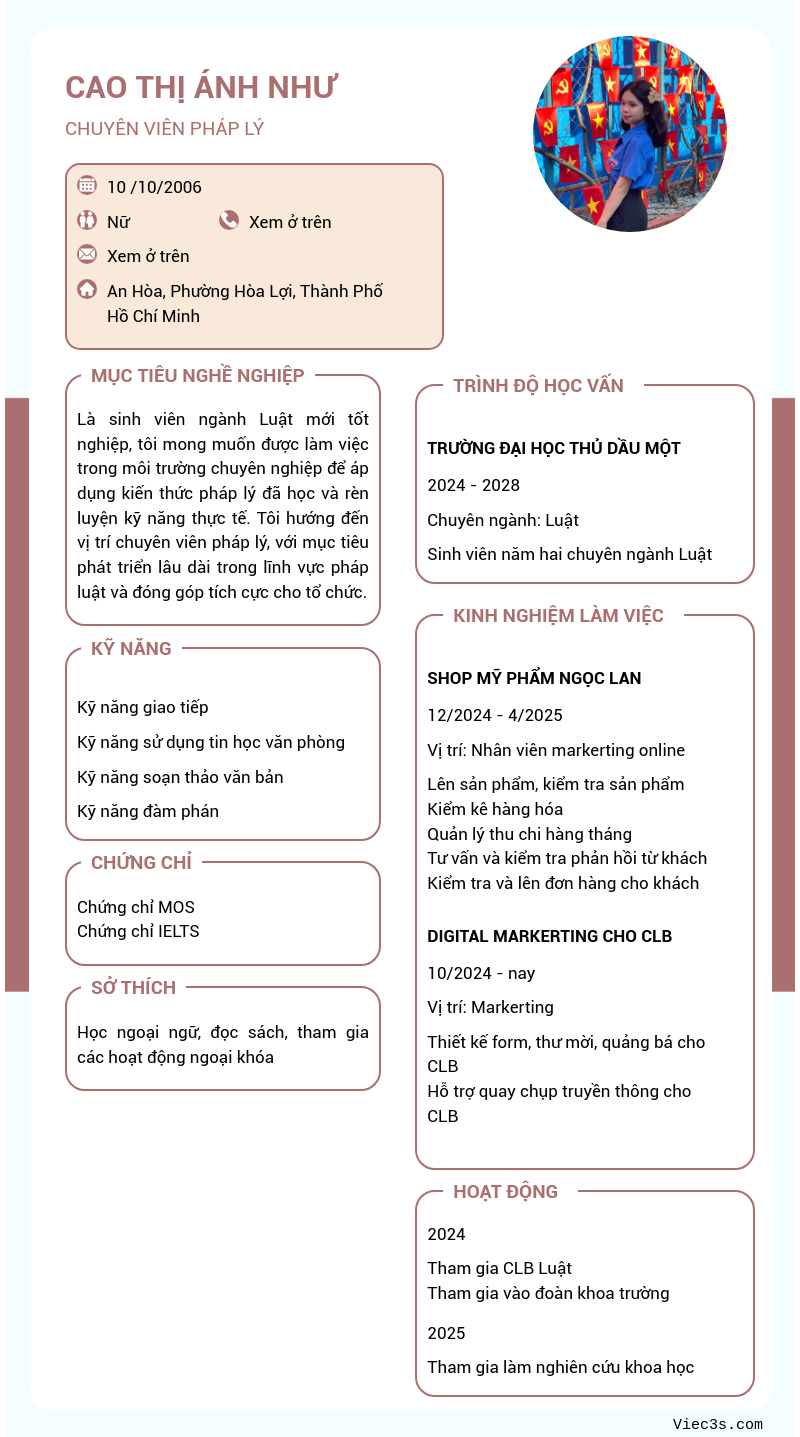 CV ứng viên