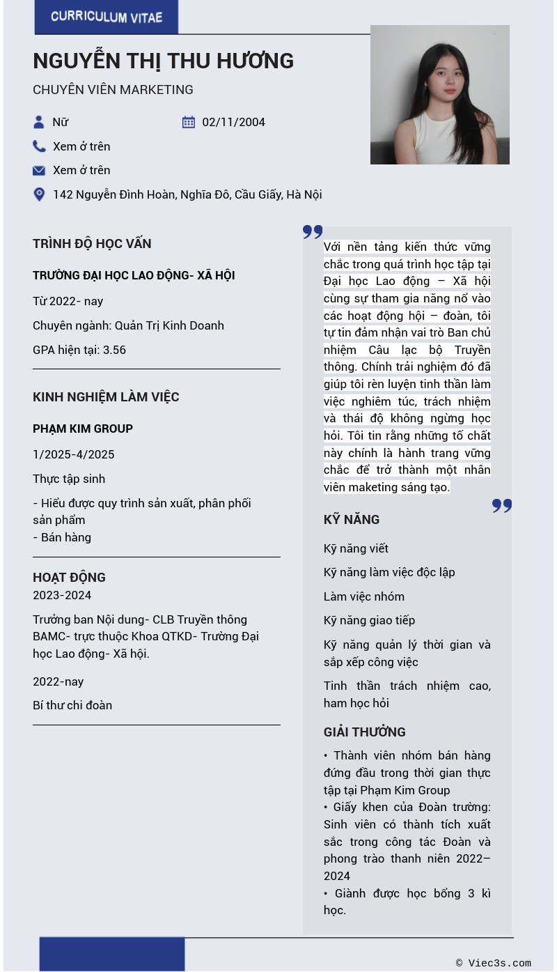 CV ứng viên