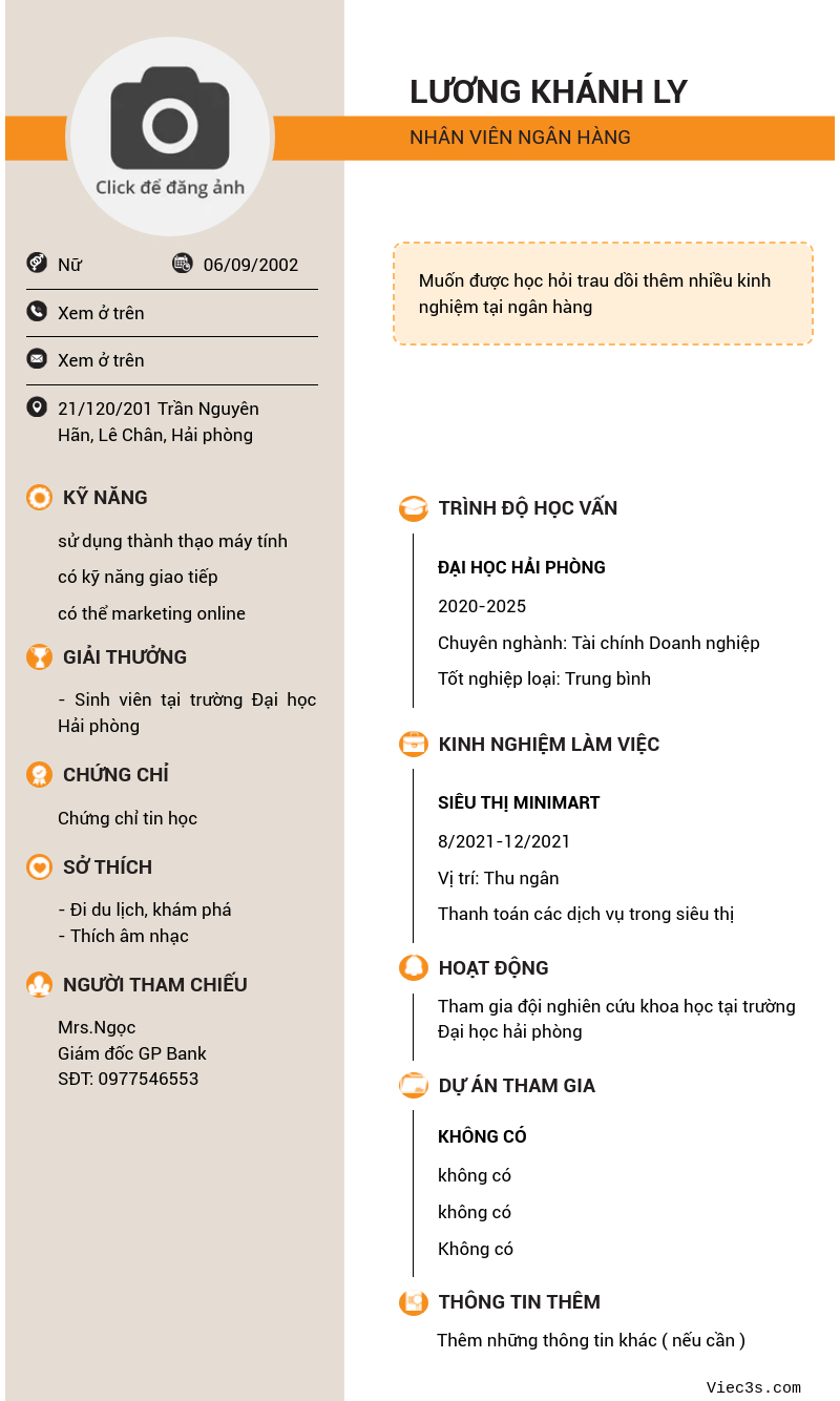 CV ứng viên