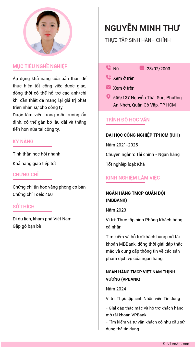 CV ứng viên