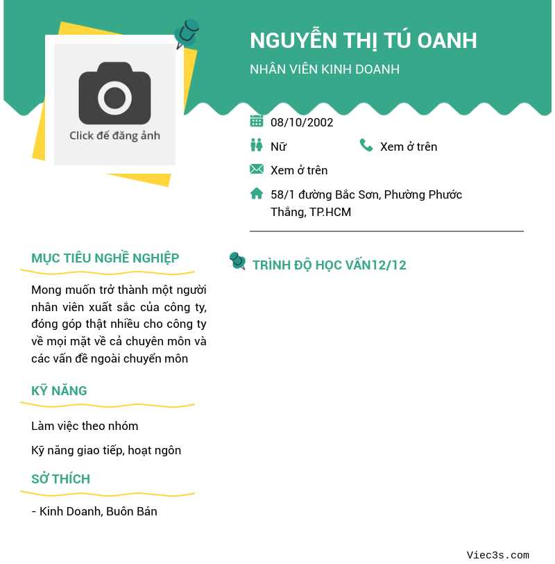 CV ứng viên