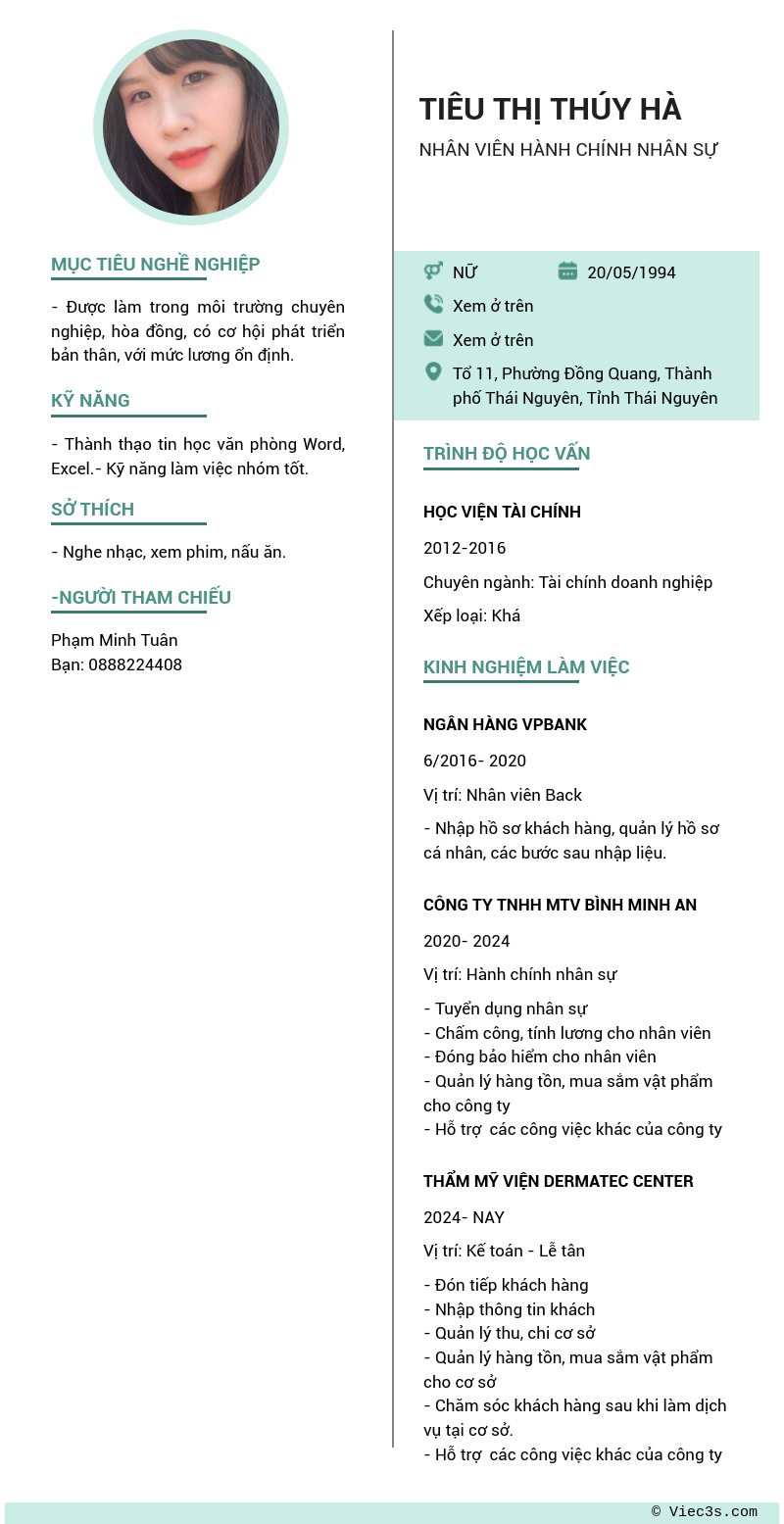 CV ứng viên