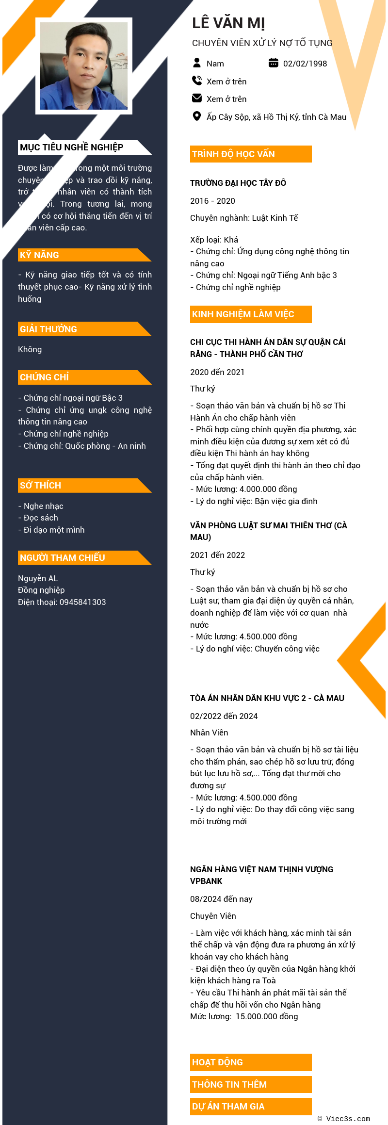 CV ứng viên
