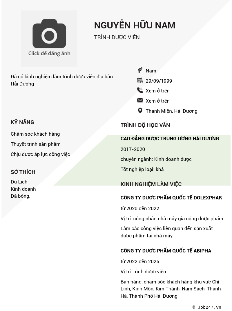 CV ứng viên