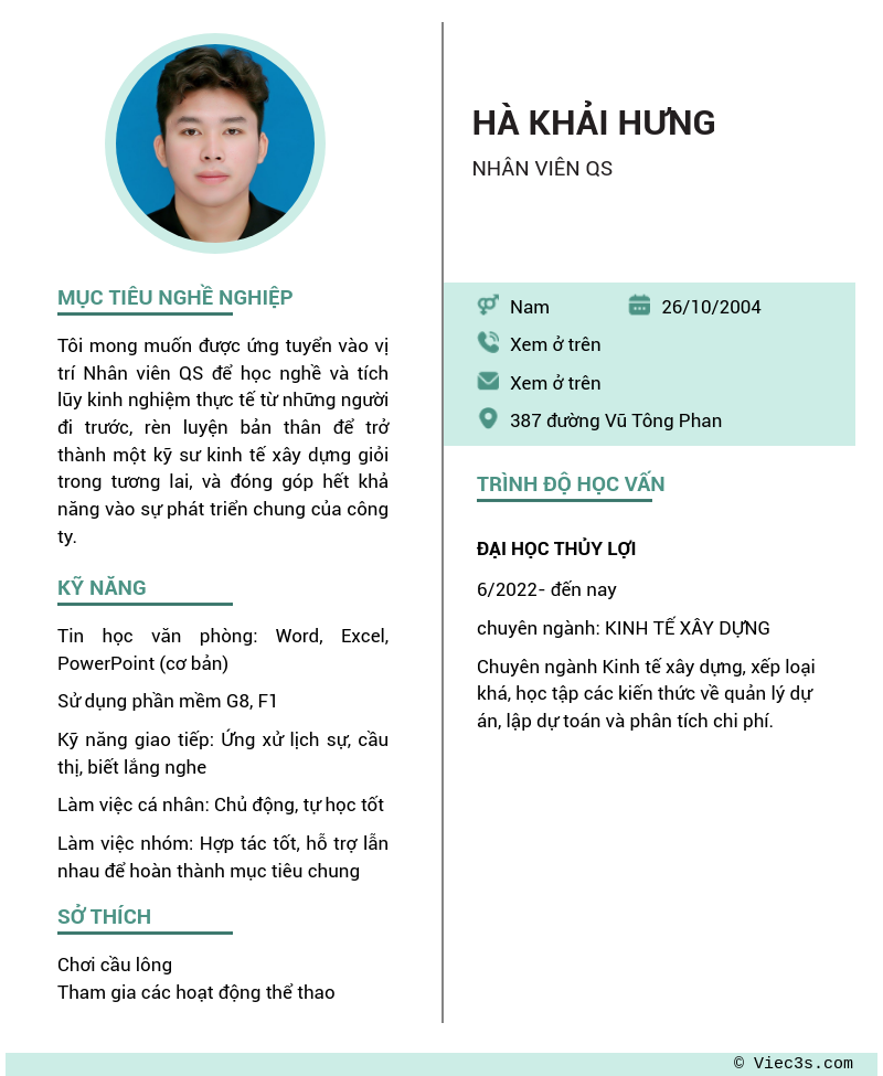 CV ứng viên