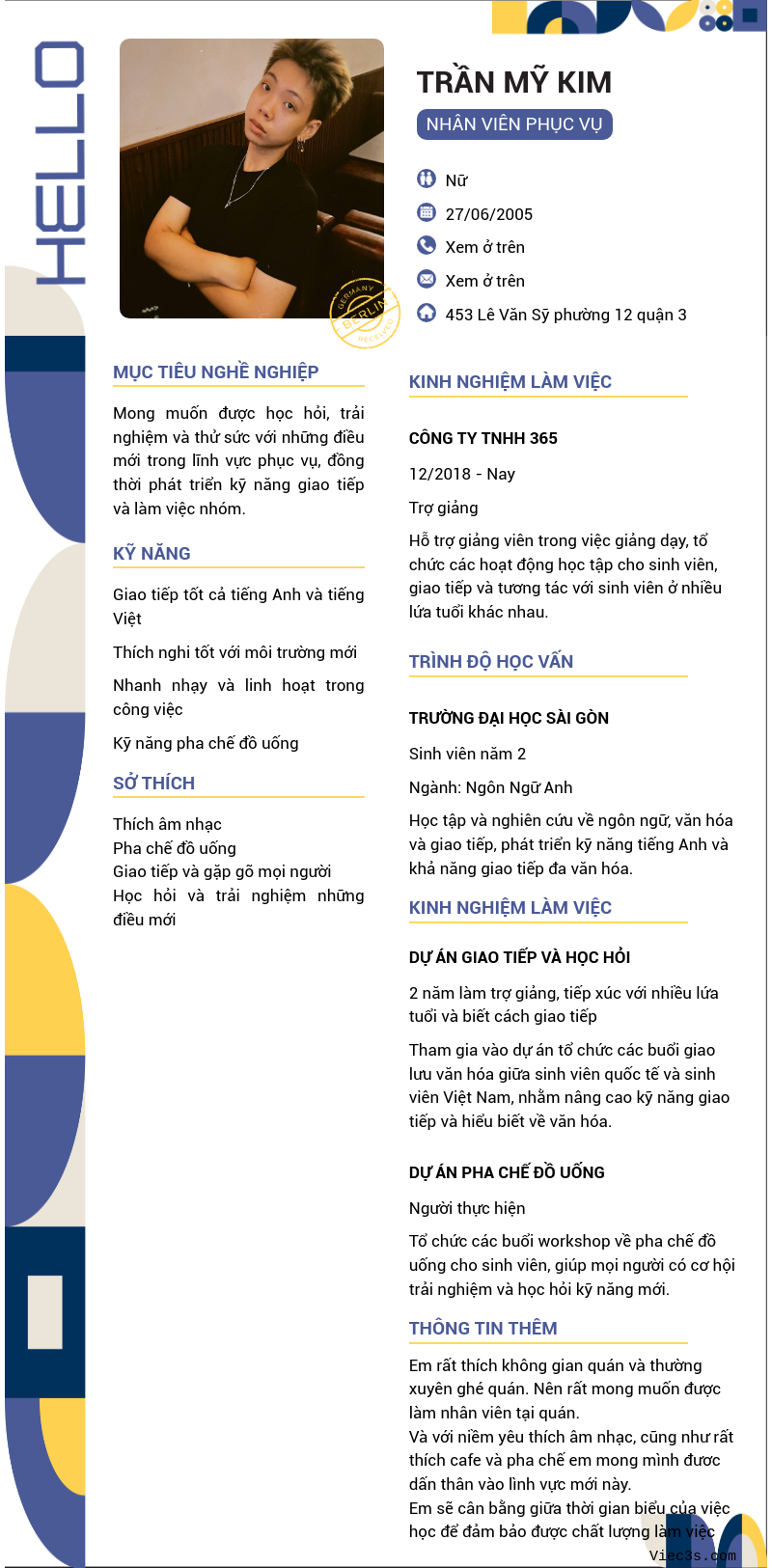 CV ứng viên