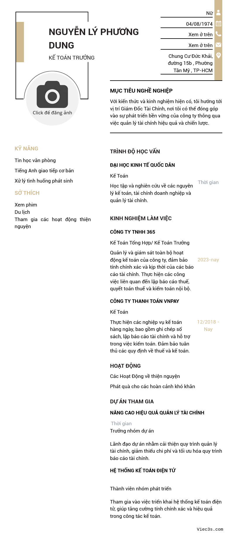 CV ứng viên