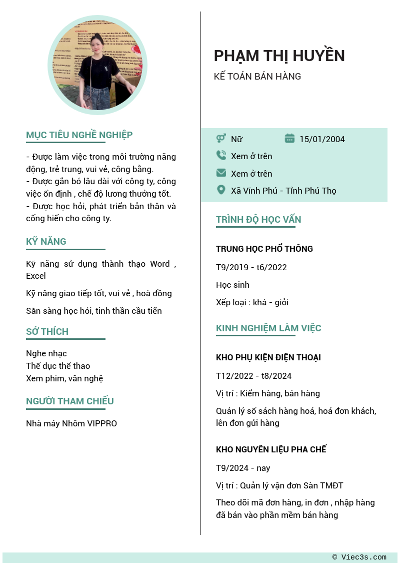 CV ứng viên