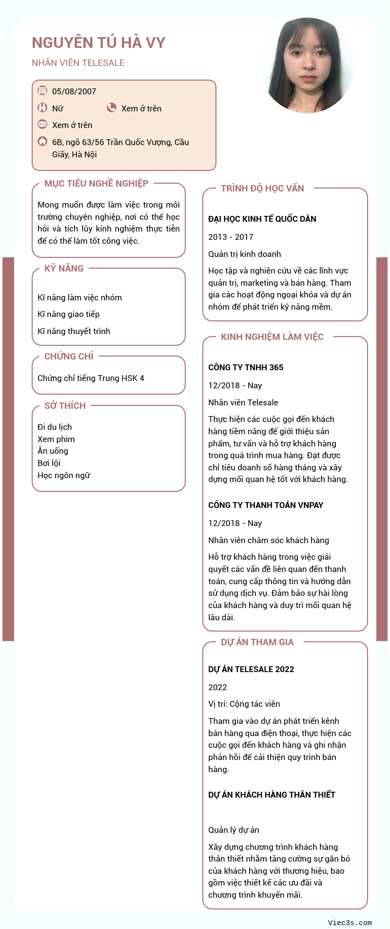 CV ứng viên
