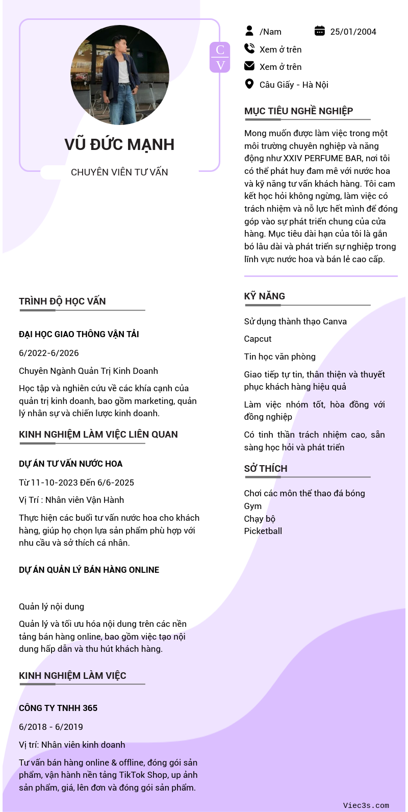CV ứng viên