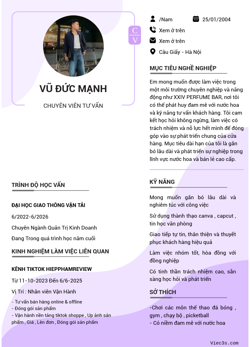CV ứng viên