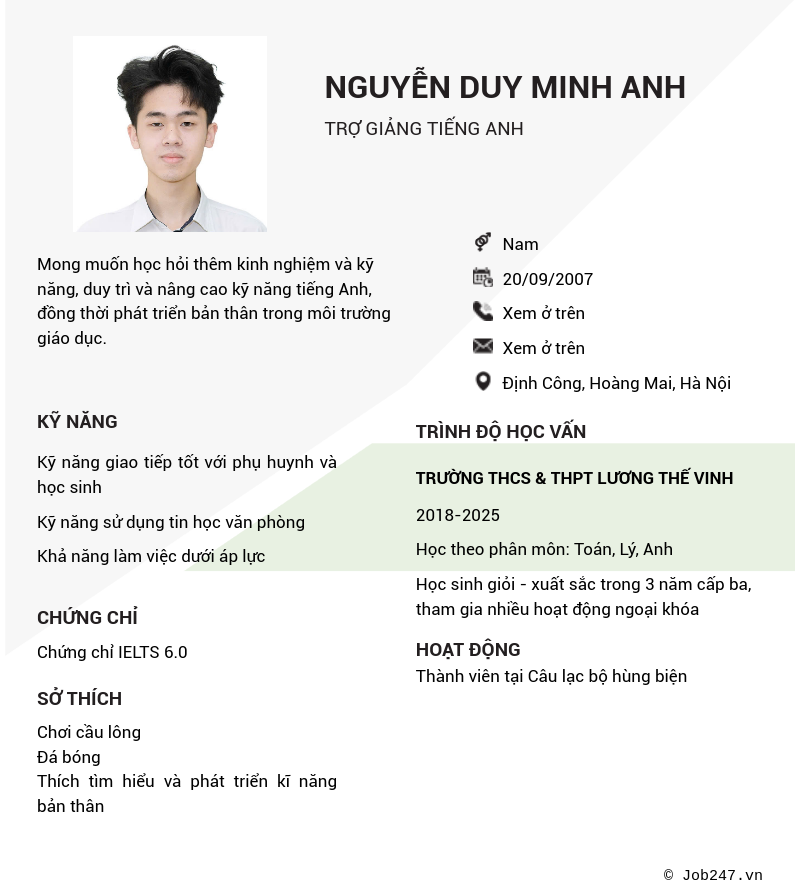CV ứng viên