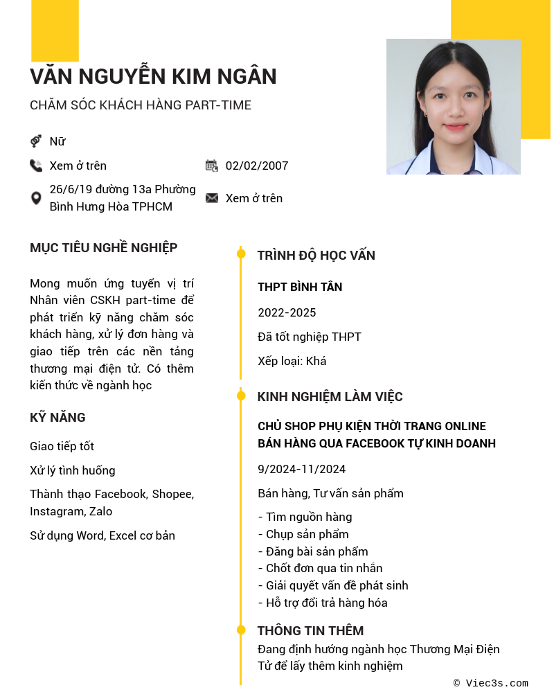 CV ứng viên