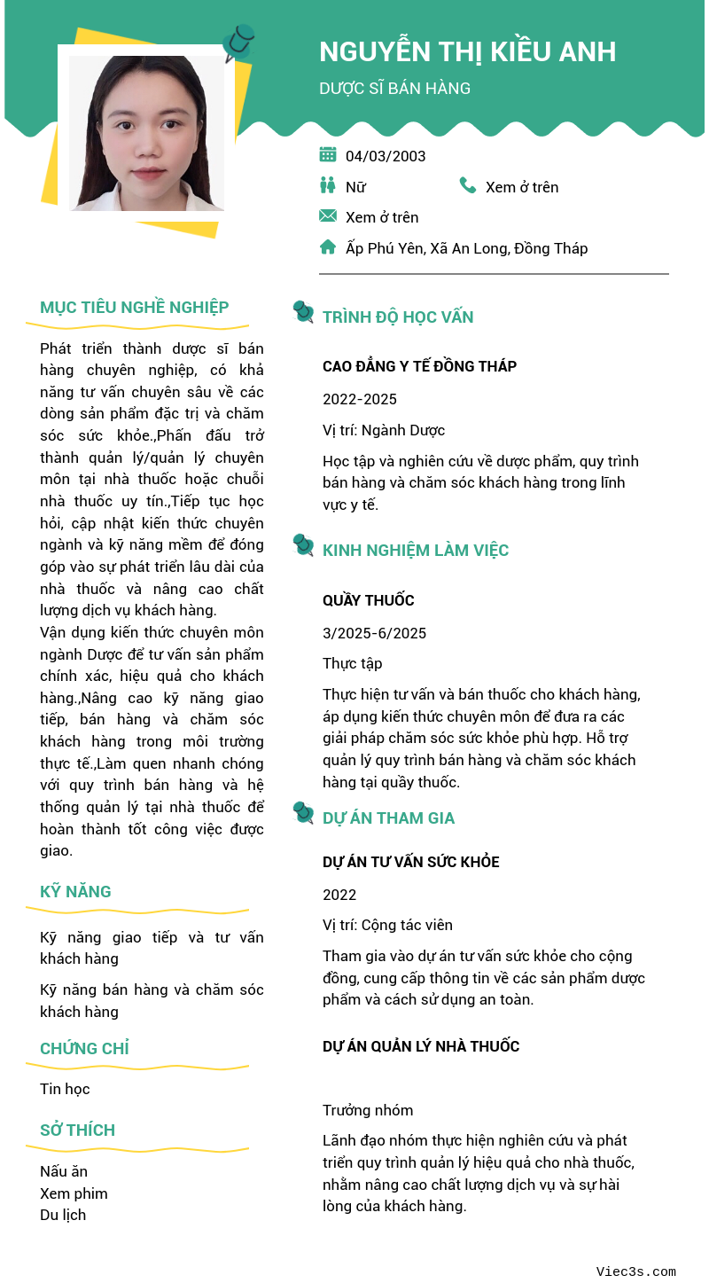 CV ứng viên