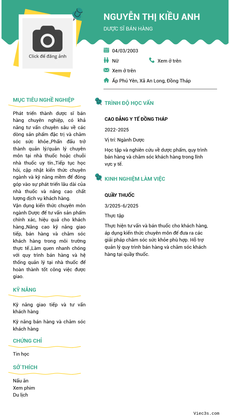CV ứng viên