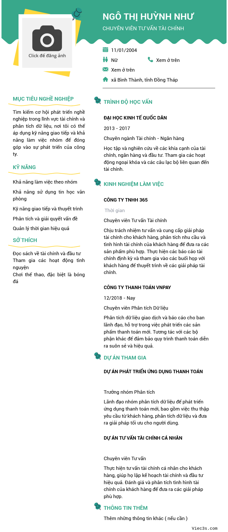 CV ứng viên