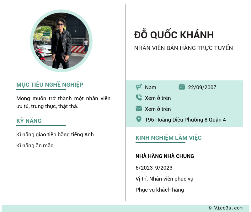 CV ứng viên