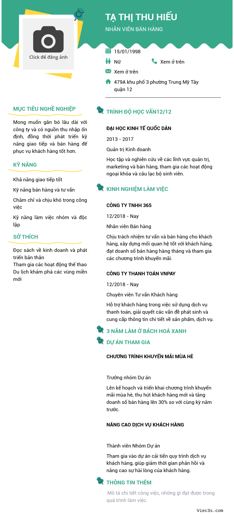 CV ứng viên
