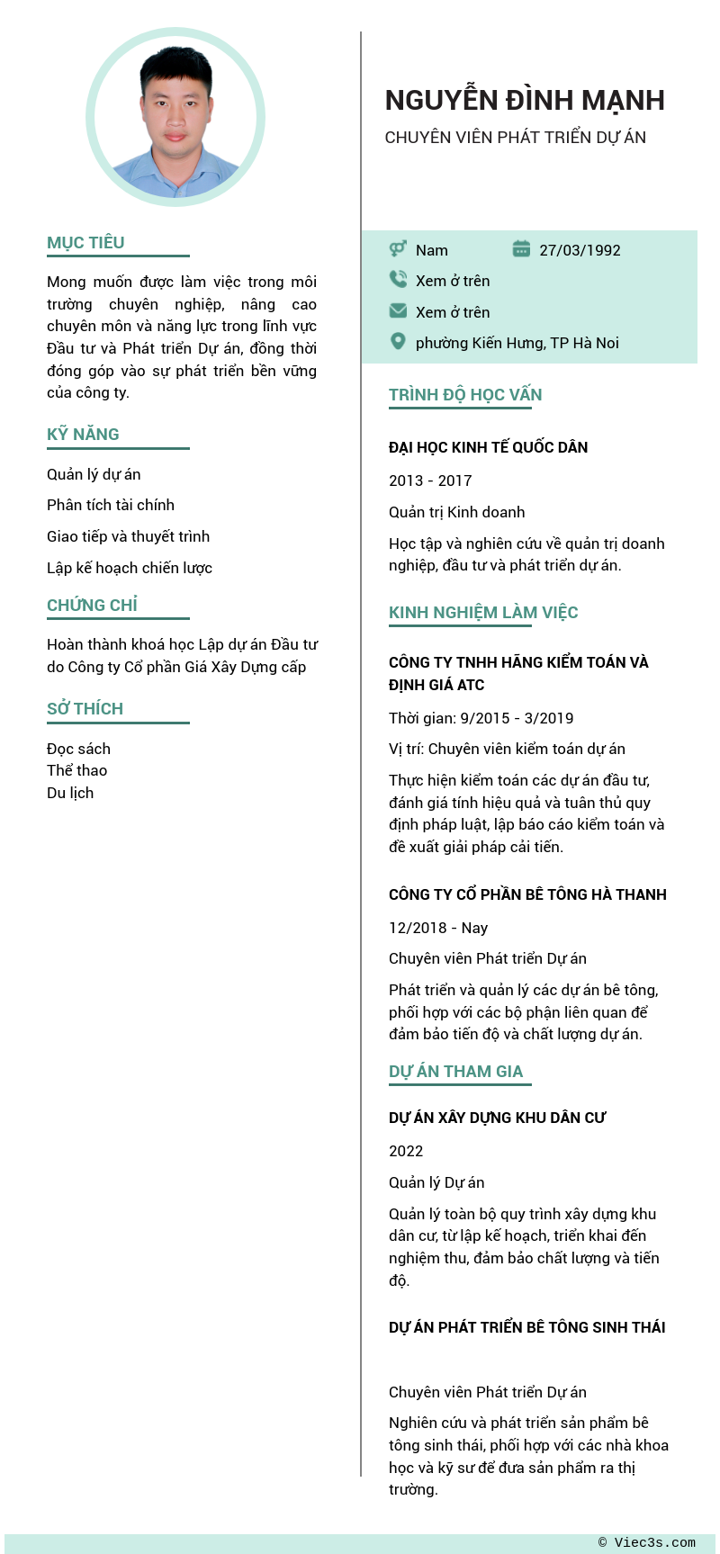 CV ứng viên