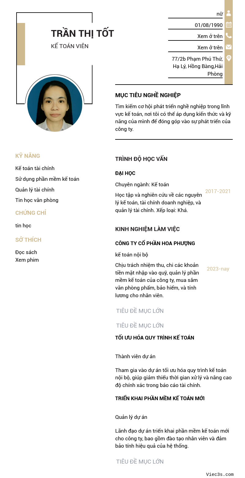 CV ứng viên