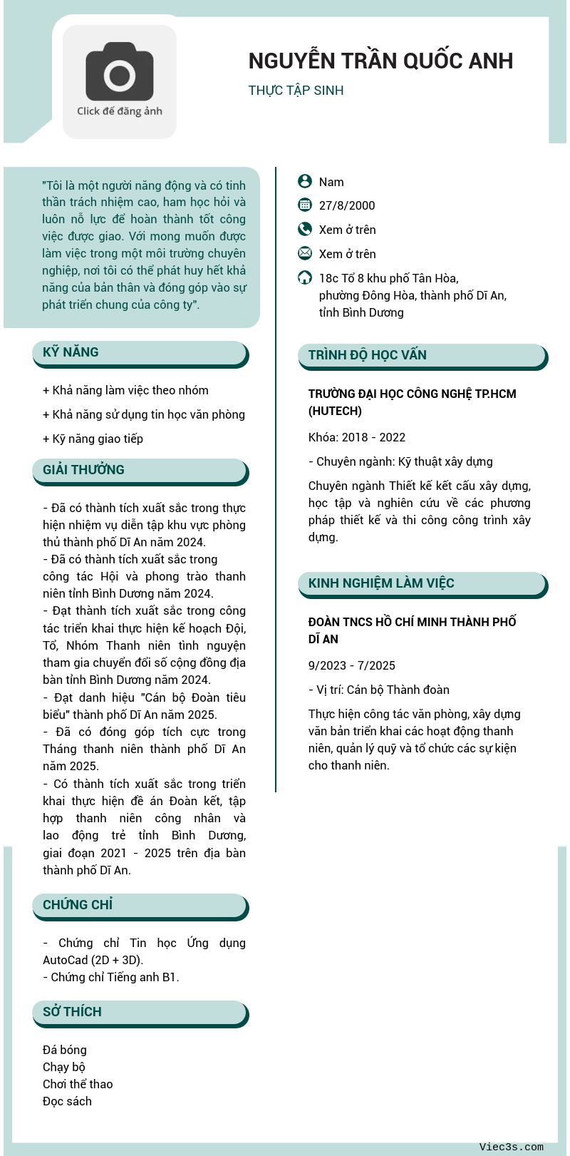 CV ứng viên