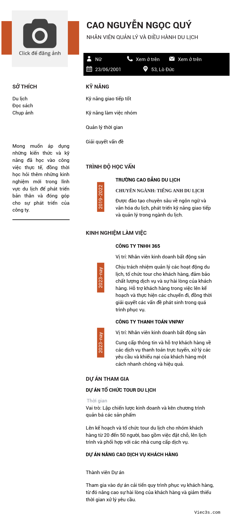 CV ứng viên