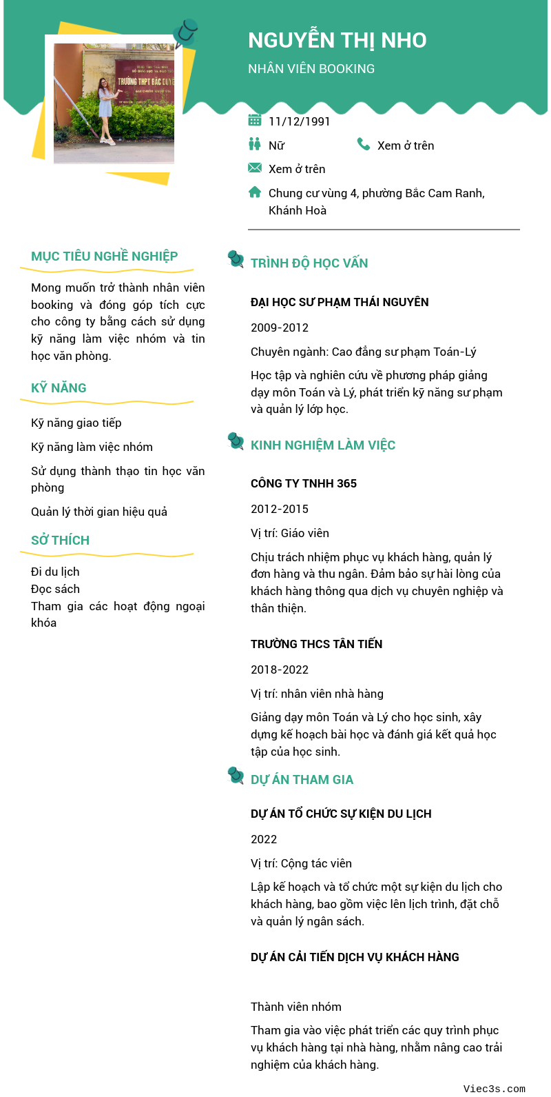 CV ứng viên