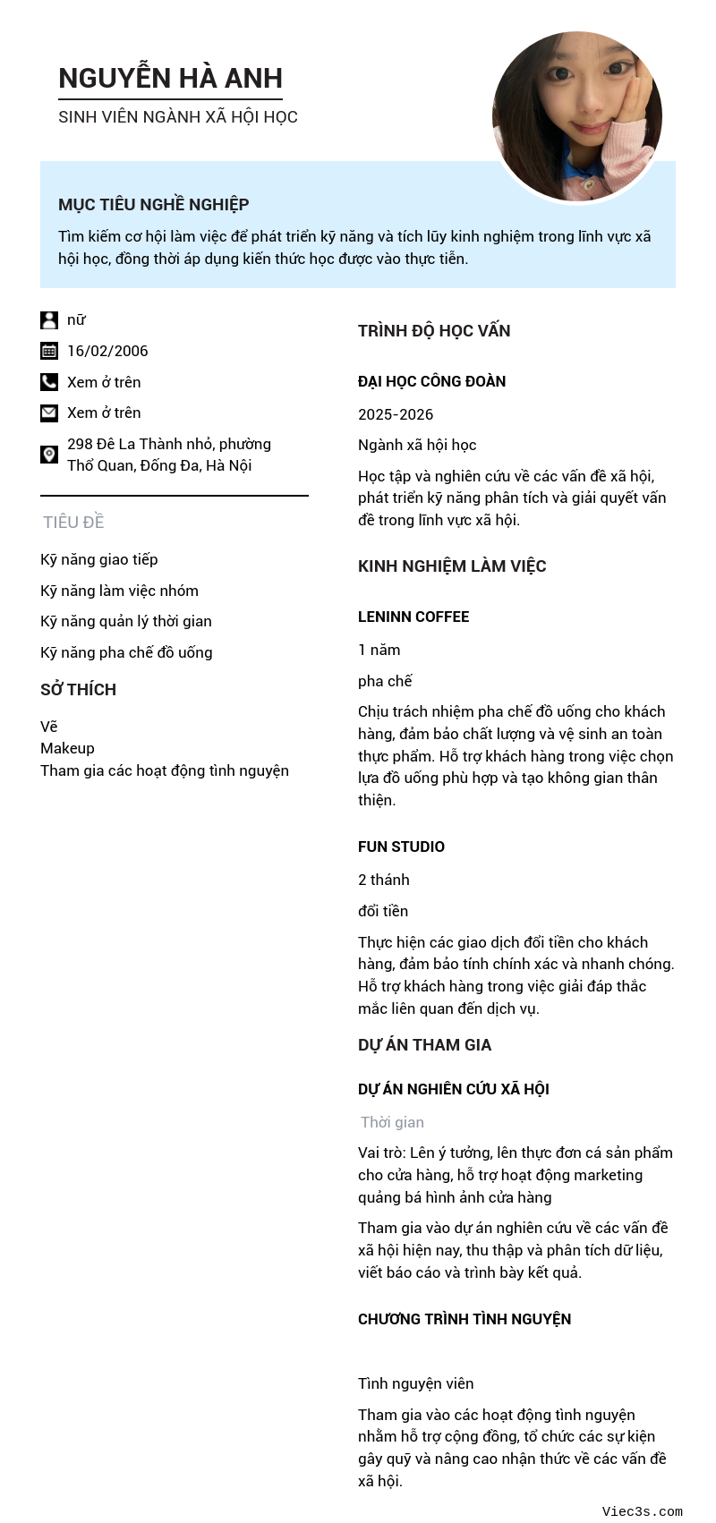 CV ứng viên