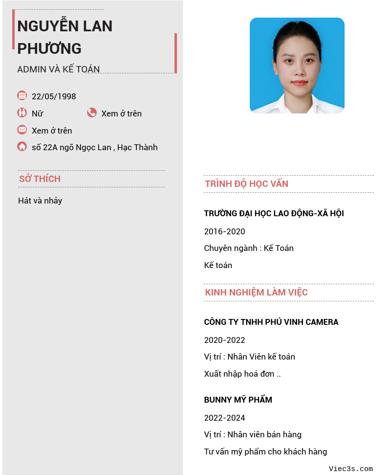 CV ứng viên