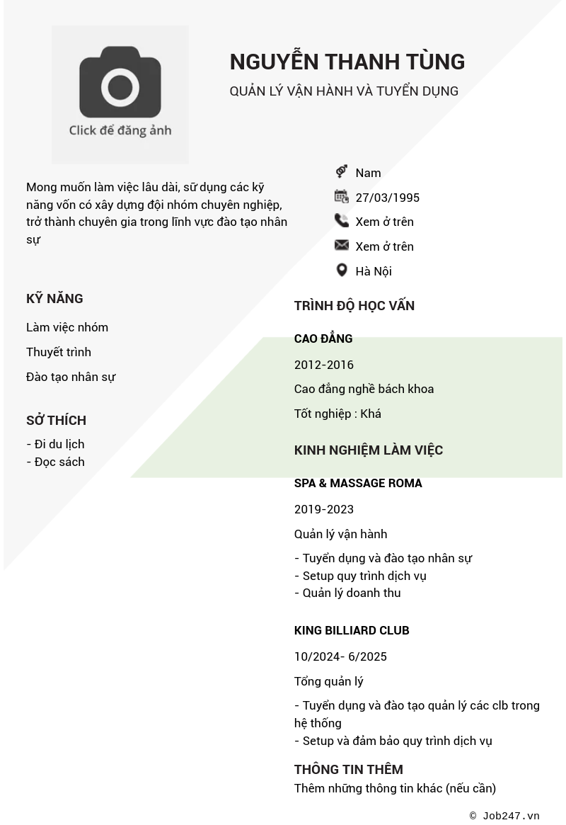 CV ứng viên