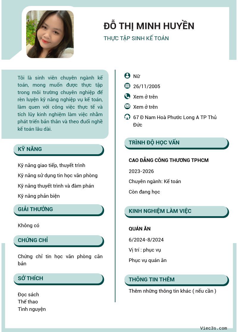 CV ứng viên