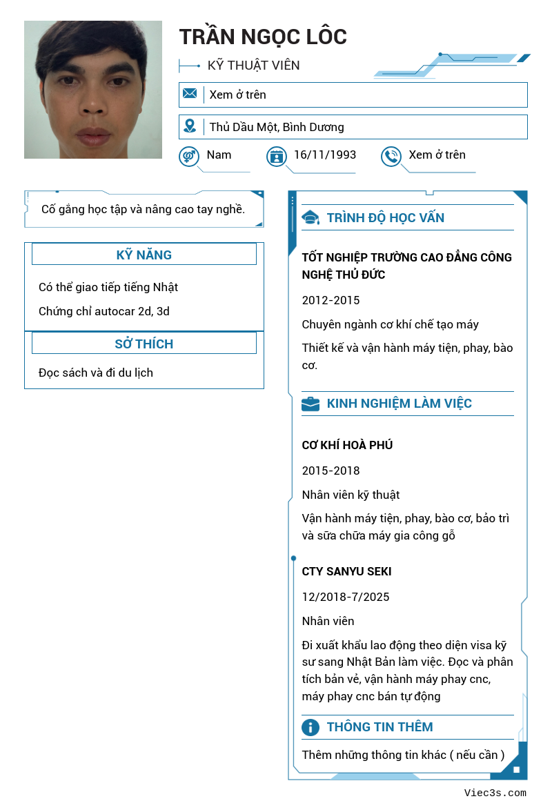 CV ứng viên