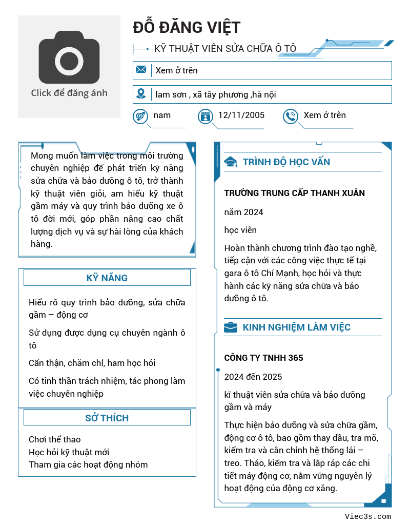 CV ứng viên