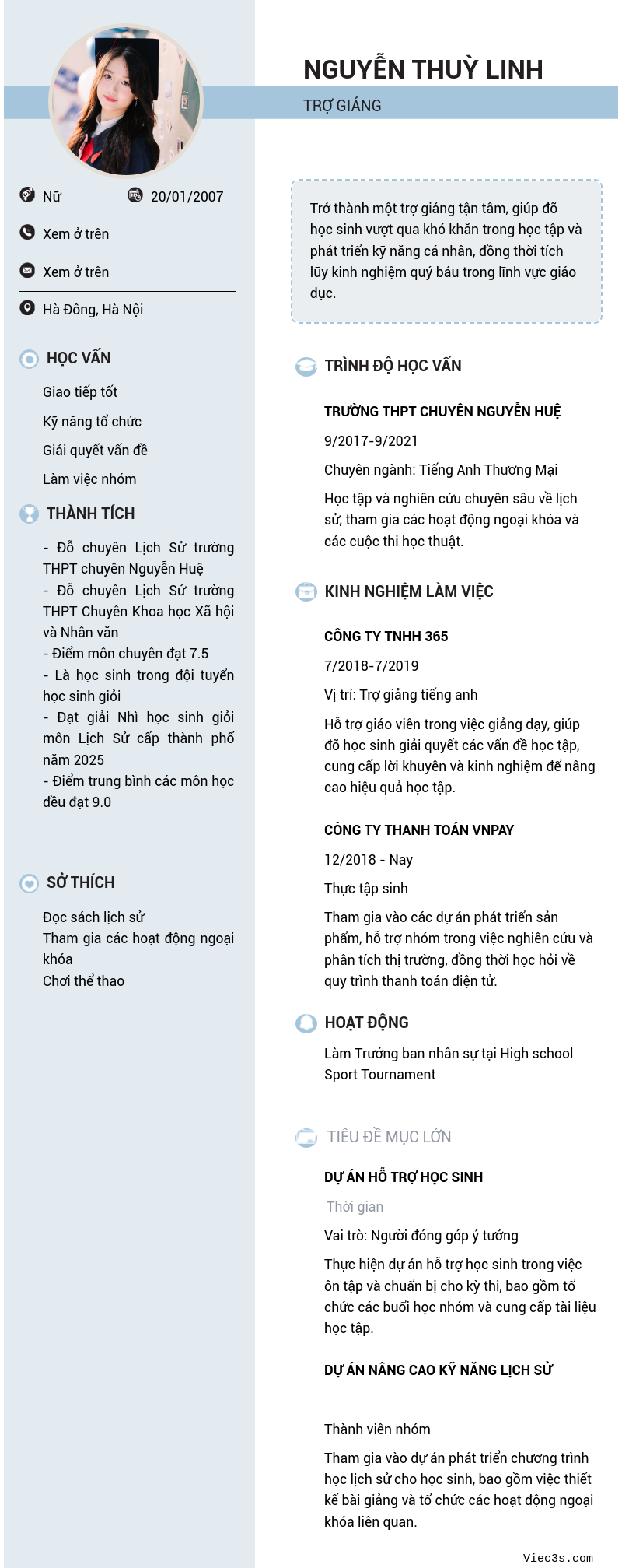 CV ứng viên