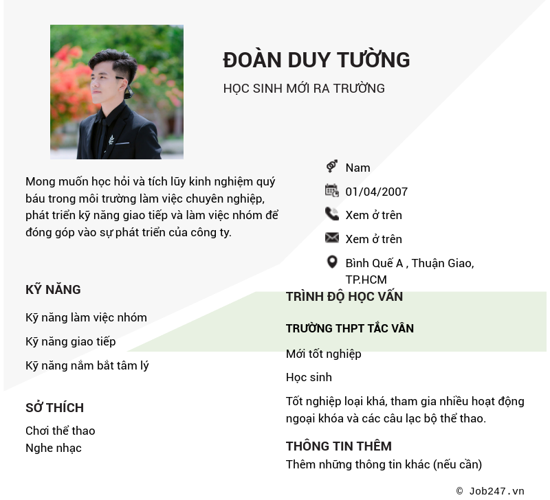 CV ứng viên