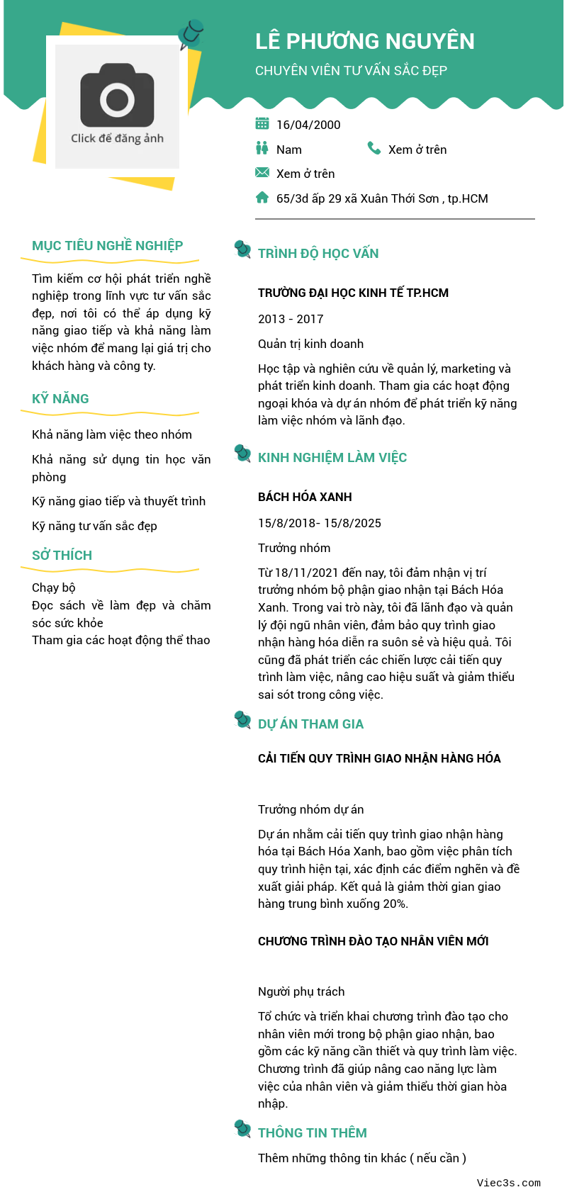 CV ứng viên