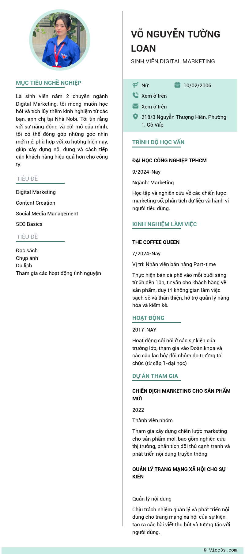CV ứng viên